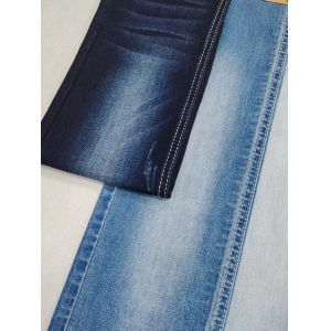 85%Cotton Siro Yarn Cross Slub High Spandex 12S Denim Fabric 180cm Full Width