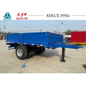 One Axle Flatbed Drawbar Trailer With Side Wall