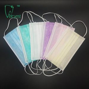 Anti Bacteria Disposable Non Woven Face Mask 3 Ply Surgical With Tie On