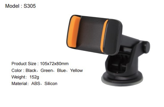 Quality Orange Sucktion Cell Phone Car Mount Dash Phone Holder With Silcon Clip wholesale
