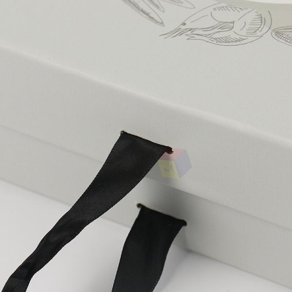 Luxury Storage Custom Printed Hard Paper Gift Magnetic Lid Box with Ribbon Free Design