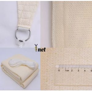 Beige Water-Permeable & UV Resistant Rectangle Sun Shade Sail Canopy Heavy Duty
