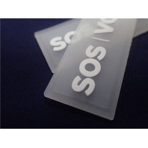 Washable Custom Rubber Logo Patches , Sew - On Silicone Badge For Hat