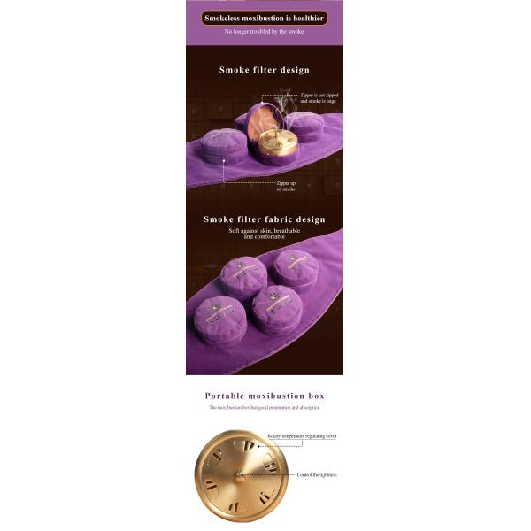 Portable Adjustable Pure Copper Moxibustion Box Micro Smoke Moxibustion Cloth Cover