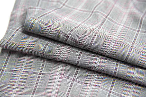 Male Custom Tailored Suits 2 Piece Light Grey Check Autumn Spring