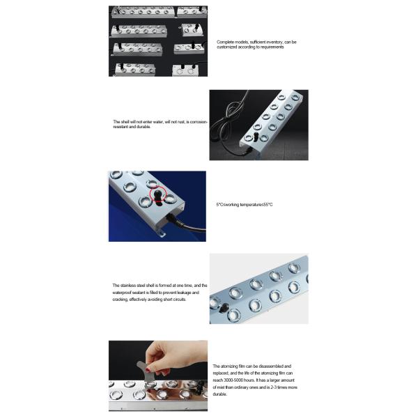 ISO9001 Food Grade SS 300W 1.7MHZ Ultrasonic Atomizer