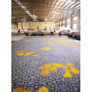 100% Handmade Seasonal Customized Shape Zealand Wool and Silk Carpet for Living