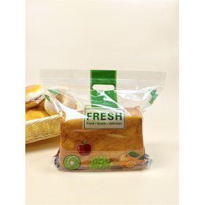 Durable Transparent Plastic Bread Bag with 10 Colours Print for Leakproof Food