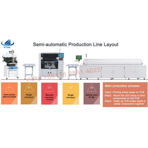 YT402 High Speed SMT Pick And Place Machine LED Chip Mounter For PCB Line