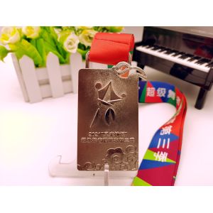 Cheap Goldplating Zinc Alloy Medal 5k Running Medals 2.5mm Thickness for sale