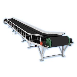 Logistics Aggregate Inclined Belt Conveyor Transportation Machinery Various Size