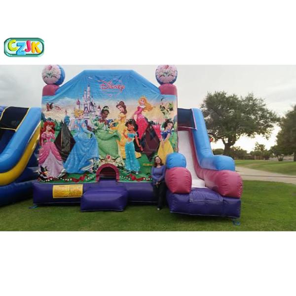 Kids Eco - Friendly Inflatable Bounce House Combo Double Suture Four Suture