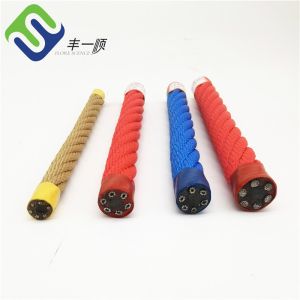 Cheap 6*8 FC Twisted 16mm Polyester Rope for Heavy Load and High Tension Tasks for sale