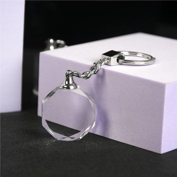 Quality Diffrent Shapes Of Crystal Keychain With 3d Laser Engravi... wholesale