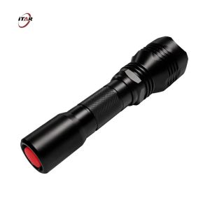 1100 Lumens Rechargeable Black Flashlight , Portable LED Spotlight IP67