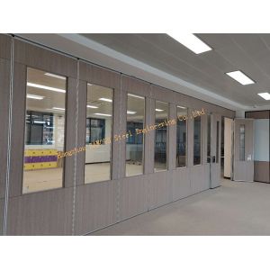 Melamine Panel Modular Single Glass Office Partition 8mm Thickness