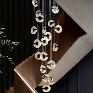 Modern Loft Chandelier Design C-type Acrylic Chandelier For Minimalist Ceiling