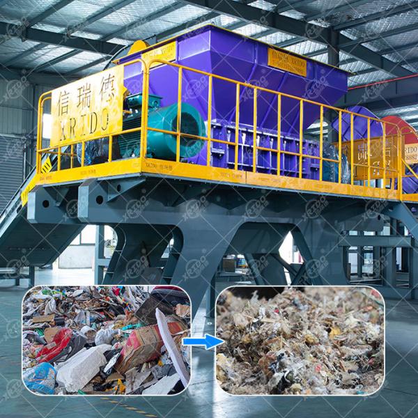 Quality Xrido Glass Plate Crusher Waste Shredder Machine 1-10cm Output wholesale