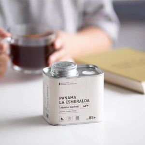 Custom Service Provided Round Cylindrical Coffee Tin Can Jar Matte Black Tea Tin