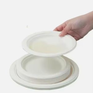 Buy cheap Round 6 Inch Sugarcane Pulp Plates Sugarcane Compostable Plates Sustainable from wholesalers