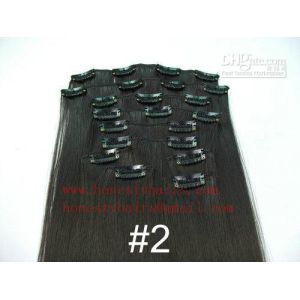 100% REMY hair extension, Clips in hair extension 8-34 in length,color can be selected.