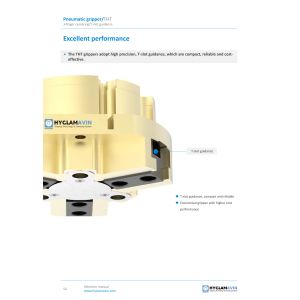 Pneumatic Parallel Gripper 3 Jaw T Slot Robot Eoat Gripper THT-A