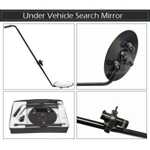 Aluminum Handles Round Convex Or Flat Acrylic Under Vehicle Inspection Mirror 12