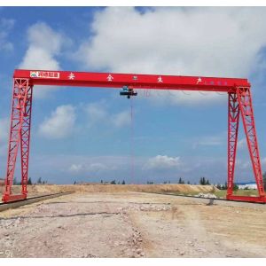 10T 12m Span Single Girder Gantry Crane Wireless Remote Control
