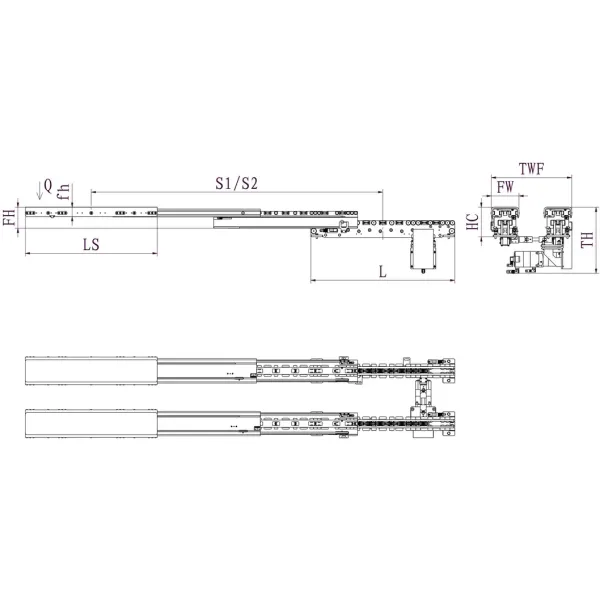 Hftb230X70X165-1350*1450pallet Class Single Motor Double Deep Position Highly Efficient Single-Motor Fork