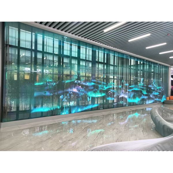 Customized Outdoor Waterproof Transparent Grille LED Transparent Display Screen for Advertising