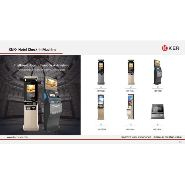 HD LED LCD KER Slim 32 Inch Hotel Self Check In Kiosk