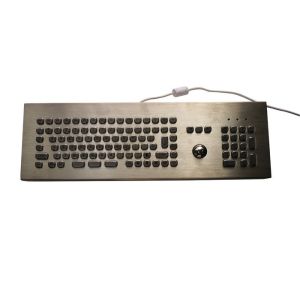 Waterproof Metal Keyboard With Trackball , Full Function Mini Computer Keyboard