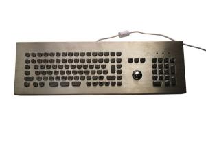 Cheap Waterproof Metal Keyboard With Trackball , Full Function Mini Computer Keyboard for sale