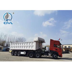 ISO CCC 3 Axles Equipment Tipper Semi Trailer Trucks Dumper Trailer 80T - 100T