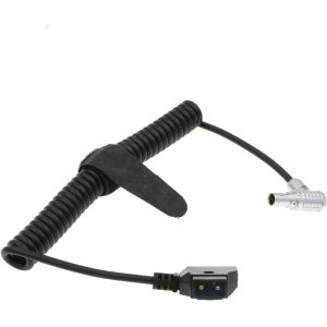 Anton D-TAP To Lemo 2 Pin Male Camera Power Cable Right Angle 2 Pin Coiled​ For