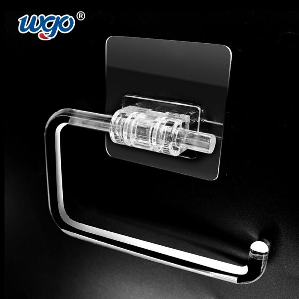 Quality CIF Trade Clear Tissue Paper Toilet Roll Holder Self Adhesive 140*83*25mm wholesale