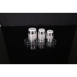 hand lip crystal pump empty square white Screen Printing Airless 30ml Cosmetic