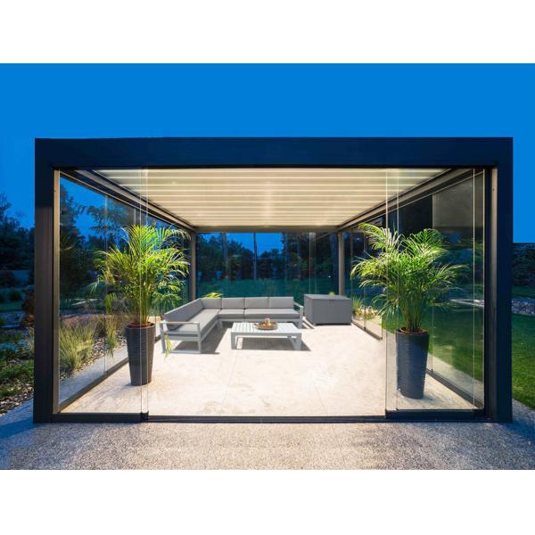 Quality Bioclimatic Aluminum Louvered Pergola Roof Sunshade UV Protection wholesale