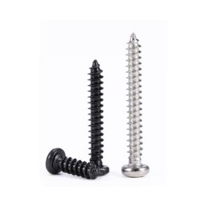 Cross Pan Head Self-Tapping Screws ISO Standard Blue Black Zinc Plated for