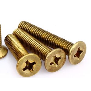 High-Quality M12 & M20 Brass-Plated Flat & CSK Head Machine Metal Screw T1 T2 T3