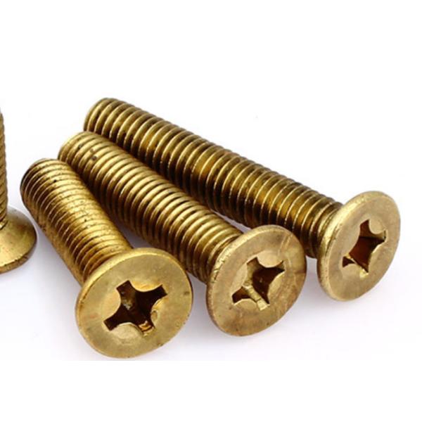 High-Quality M12 & M20 Brass-Plated Flat & CSK Head Machine Metal Screw T1 T2 T3