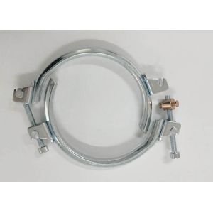 China T Bolt 150mm Galvanized Steel Hose Clamp Two Parts Ring With Seal on sale