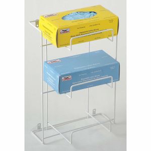 Three Box 14 Width Glove Dispenser Holder PVC Coated Keeps Gloves Organized