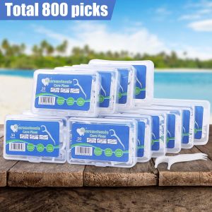 800 Count Dental Floss Picks Deep Cleaning Protect Gums Family Pack With 50