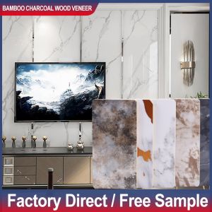 China Bamboo Charcoal Wood Veneer Special Offer 1220*2440*5/8mm Flame Retardant Bamboo Charcoal Wood Eco-Friendly PVC Wall Panels Interior Decoration Wall Panel For Ceiling Skin on sale
