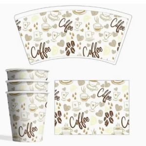 China 150~350GSM Customized Printing 6 Color 6oz Hot Cold Drink Single and Double PE Paper Cup Fan on sale