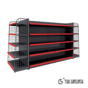 Gondola Supermarket Shelf Rack Cold Rolled Steel Material For Sale Grocery