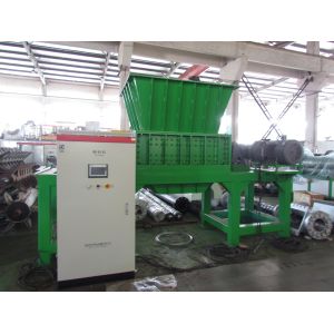 18.5kw Twin Shaft Shredder Machine , Durable tyre shredding machine