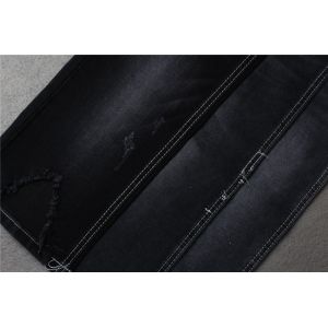 Sulfur Black 10.5oz Blend Cotton Polyester Denim Fabric Material 71% Ctn 27%