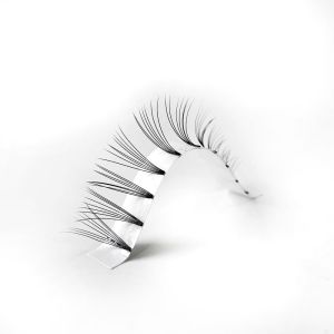 Natural Black 7D Premade Fans , Korean Synthetic Russian Pre Made Fans